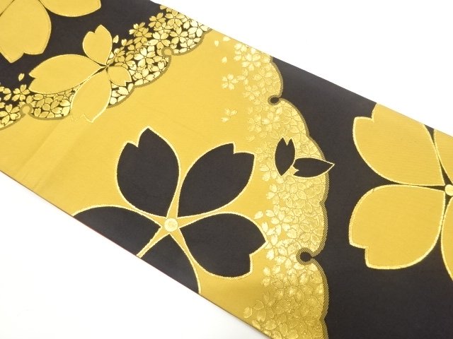 JAPANESE FUKURO OBI FOR FURISODE / WOVEN SAKURA
